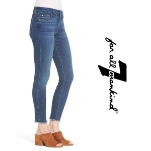 7FAMK | "The Skinny" Raw Hem Ankle Jeans